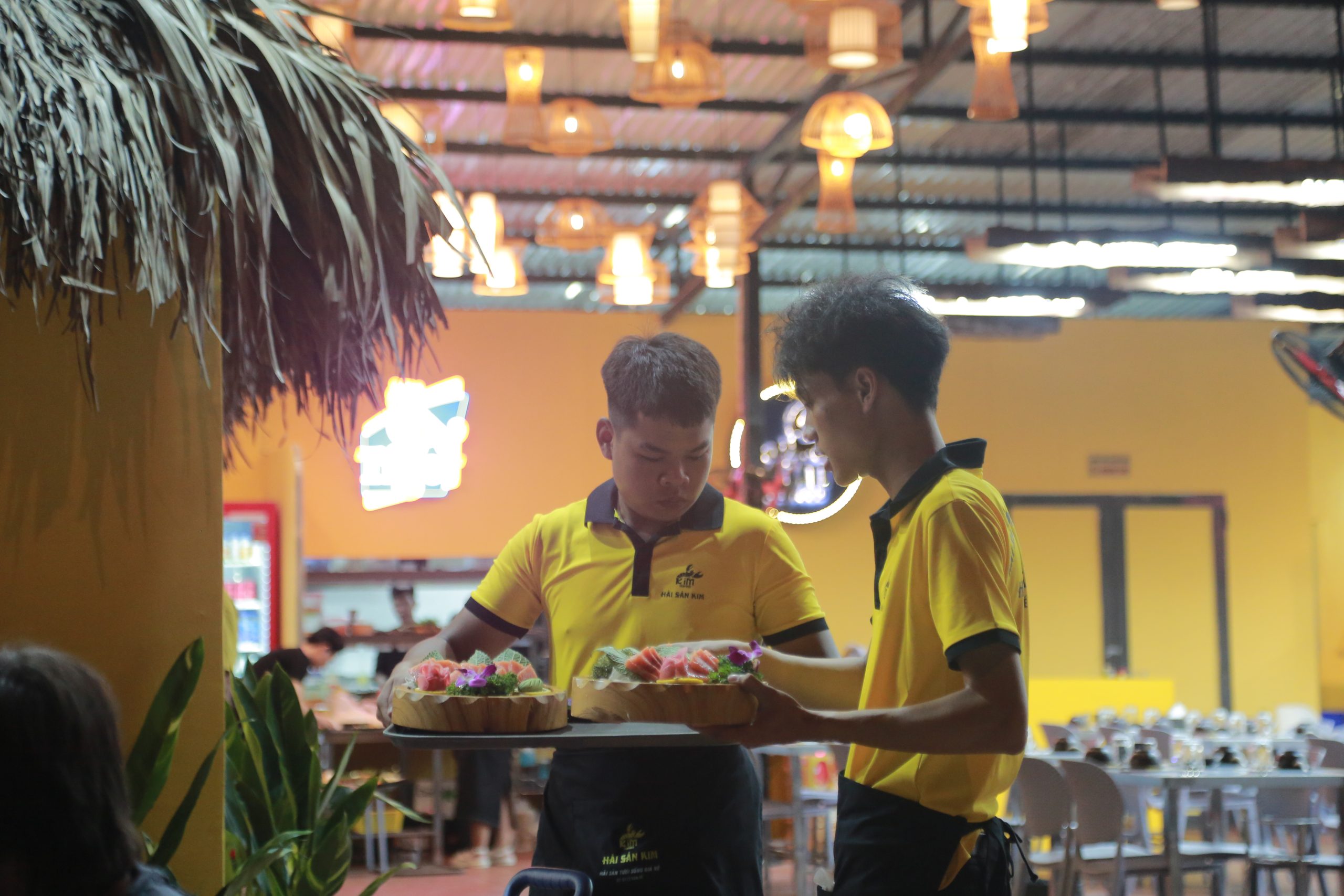 Experience the enthusiastic service from the staff at a Seafood restaurant in Da Nang