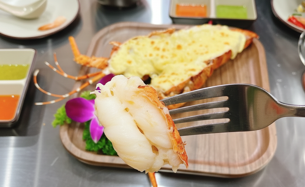 Close-up of firm, succulent shrimp meat – quality seafood