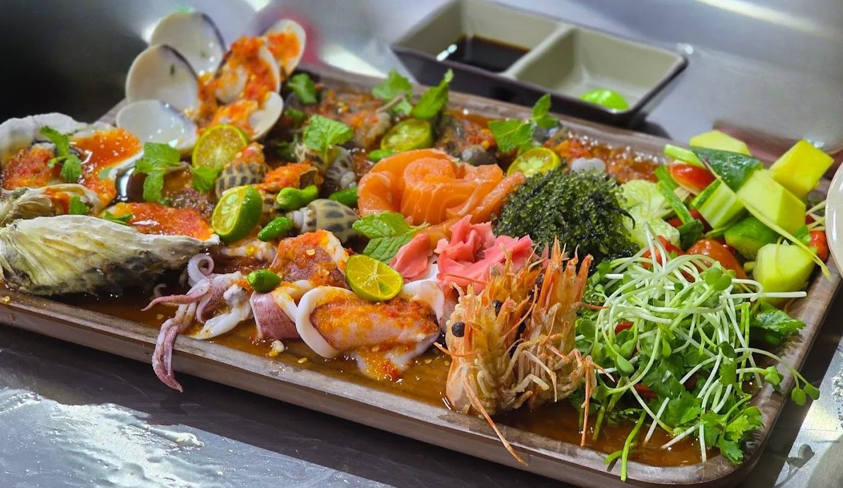 Fresh seafood salad at a reliable seafood restaurant