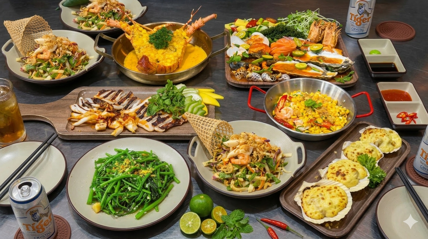 thực đơn hải sản cao cấp