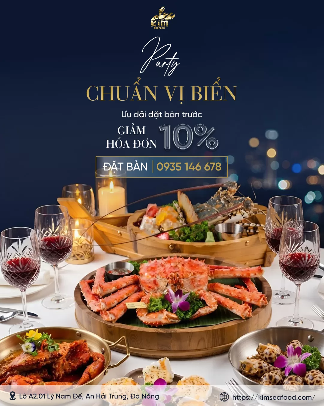 Tổ Chức Tiệc Tại Đà Nẵng – Chuẩn Vị Biển Cùng KIM Seafood