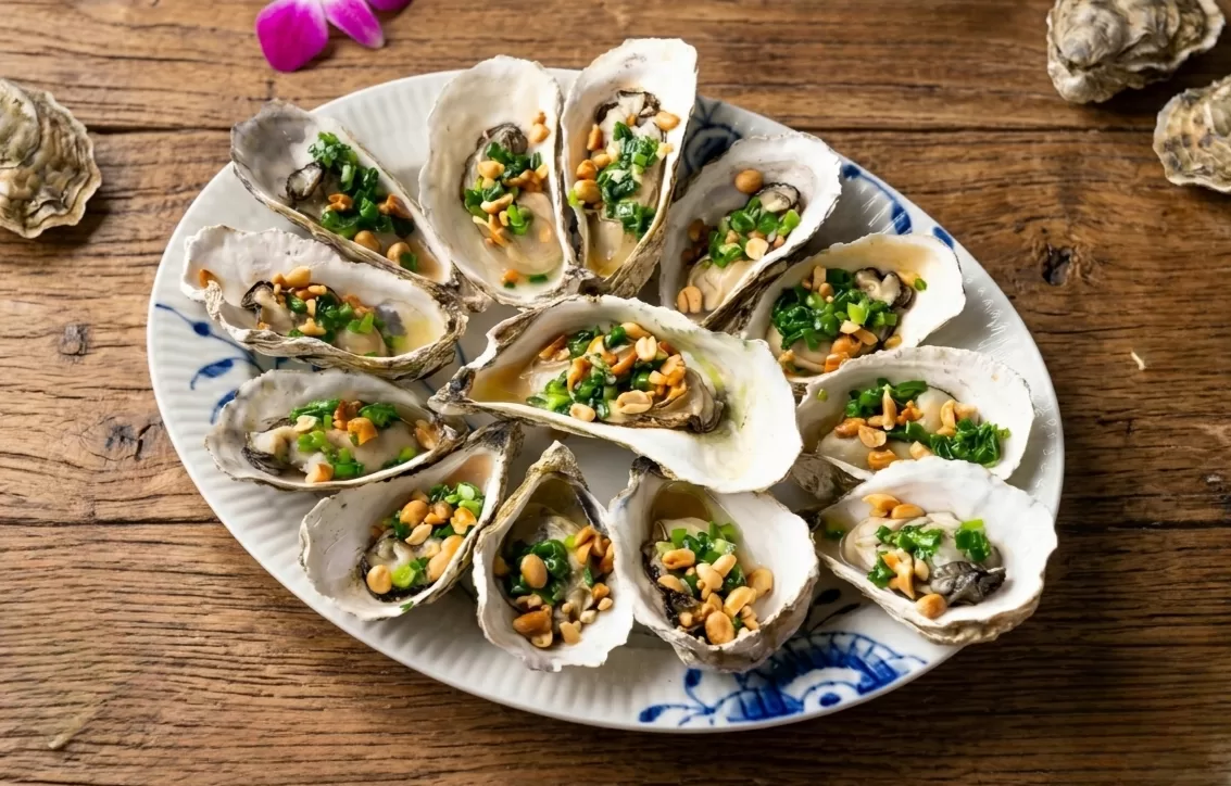 Hàu Nướng Mỡ Hành