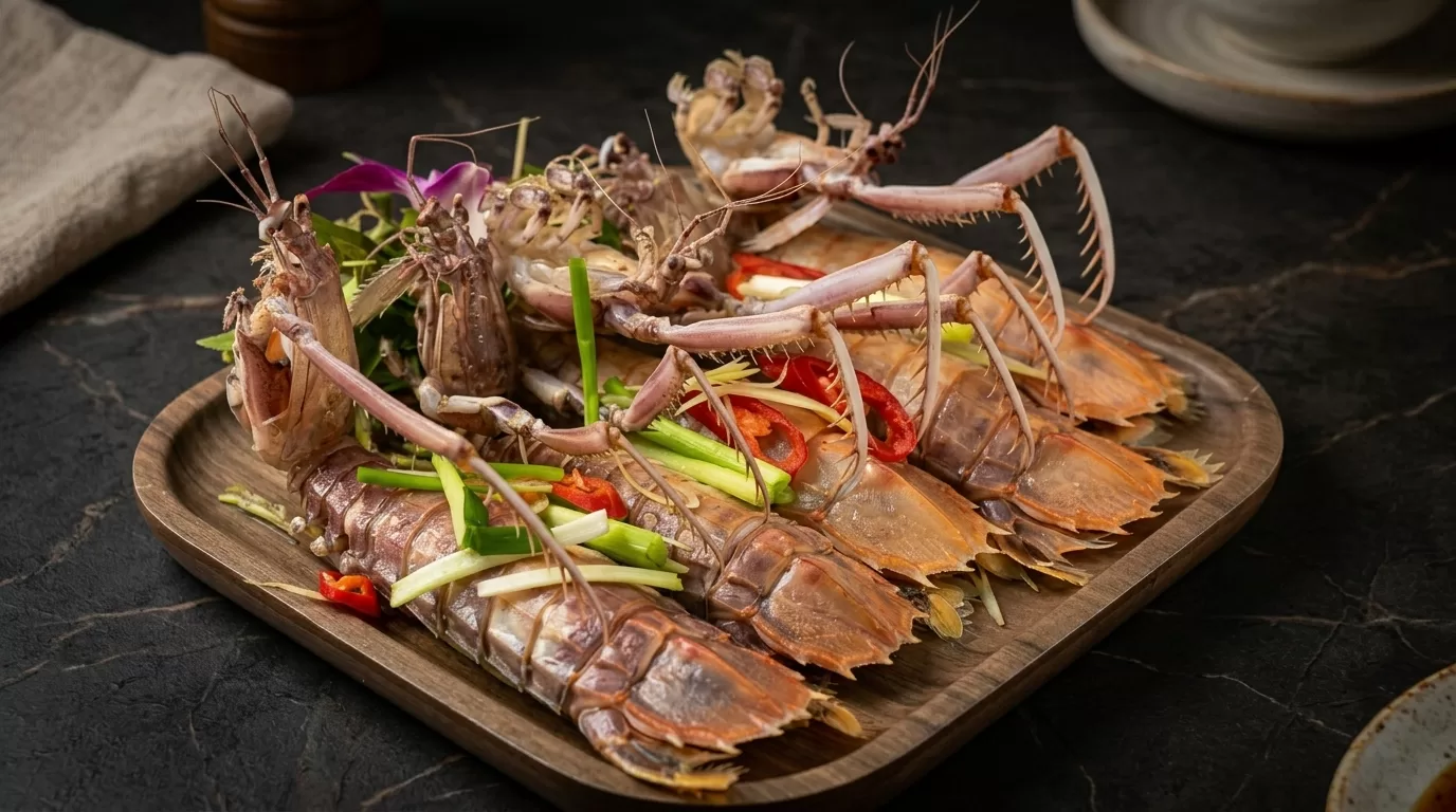Tôm tít hấp ngon